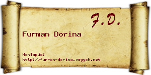 Furman Dorina névjegykártya