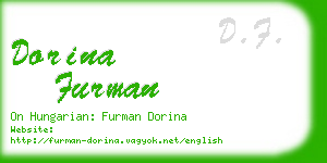 dorina furman business card